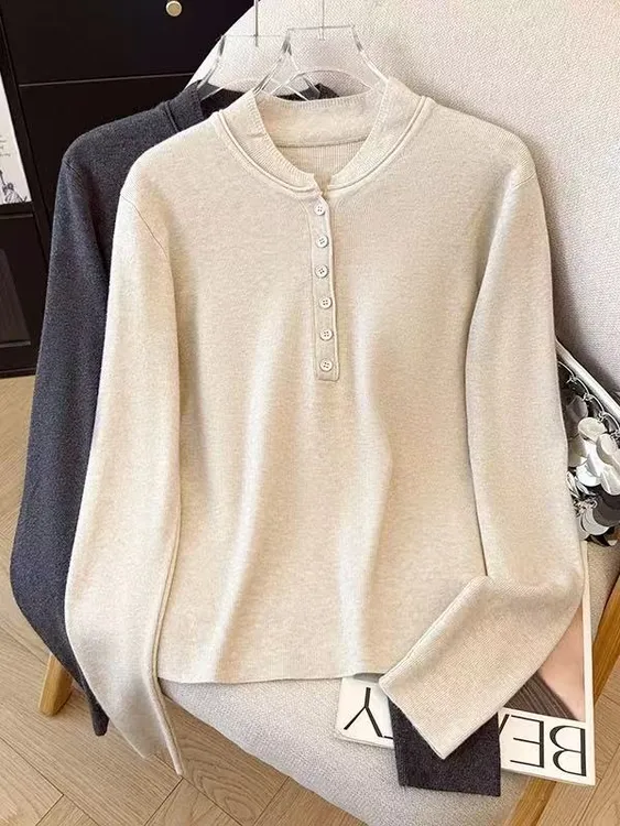 新款百搭休闲减龄洋气内搭打底衫羊毛衫3638