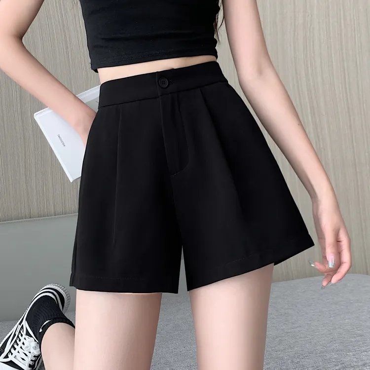 西装短裤女新款夏季高腰黑色大码爆款阔腿裤百搭减龄气质时尚外穿