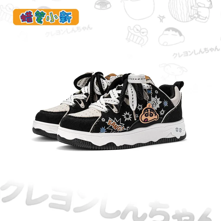 蜡笔小新鞋子男款秋季透气帆布鞋2025新款情侣厚底增高百搭运动鞋