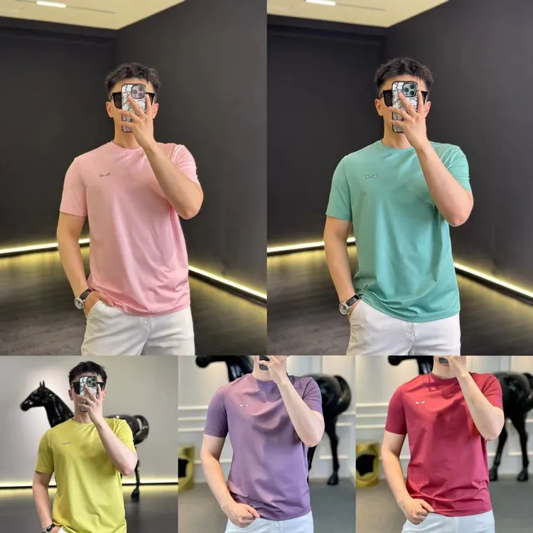 <古帝特尼>春夏男装新款圆领修身百搭时尚T恤透气潮流短袖上衣