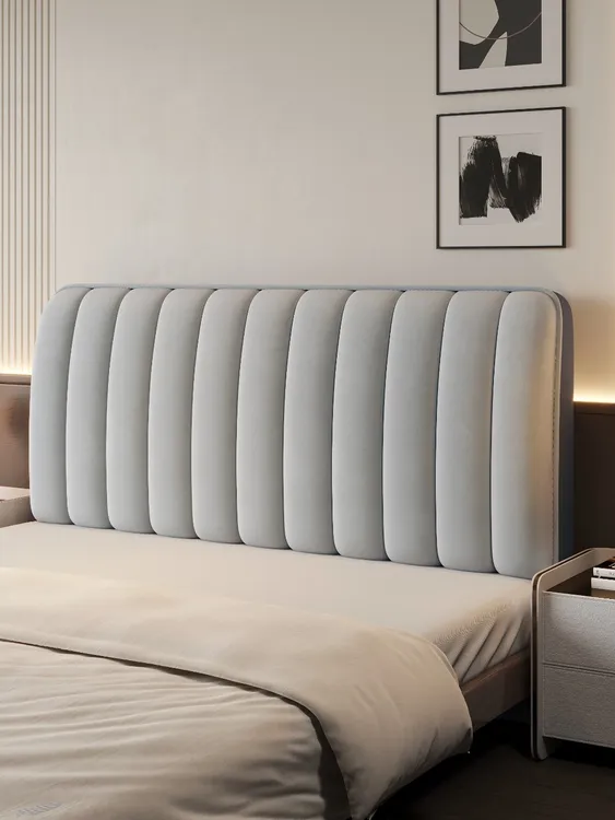 新款秋冬加厚夹棉床头高级靠垫万能通用软包床头套罩软包全包靠背