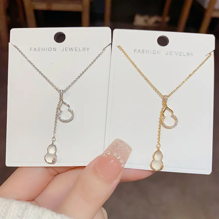 铜陶瓷项链 高级感轻奢气质新中式葫芦项链流苏毛衣链小众设时尚