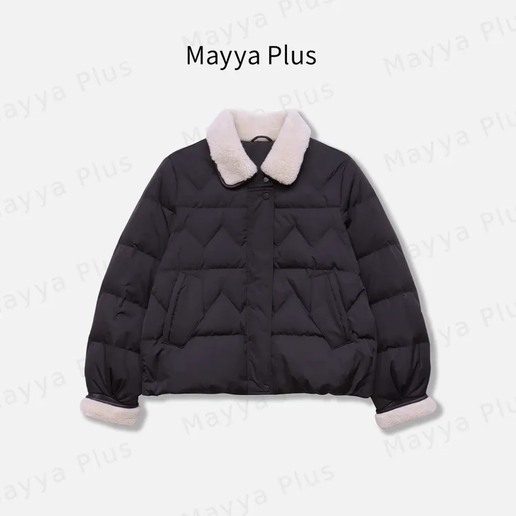 【爱德堡】气质显瘦毛茸茸短羽绒服32547906