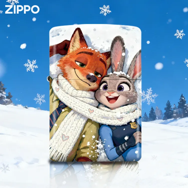 zippo打火机 狐尼克兔朱迪 疯狂动物城 情侣送礼物防风煤油DYH1X1
