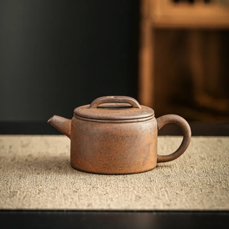 大容量中式功夫茶具茶壶茶具套装原矿老岩泥陶瓷汉瓦壶茶具器具1