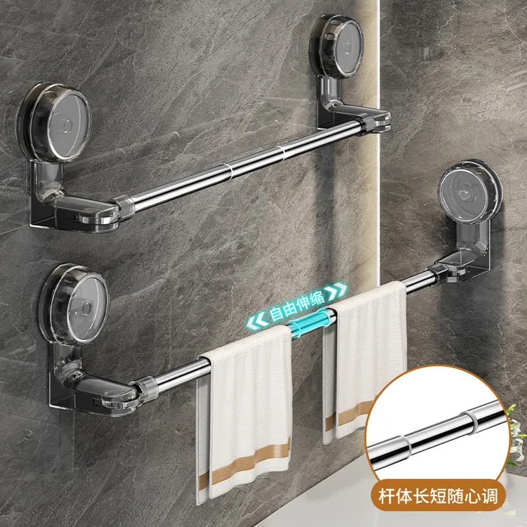 强力吸盘可旋转转角毛巾架鞋架免打孔浴室收纳架