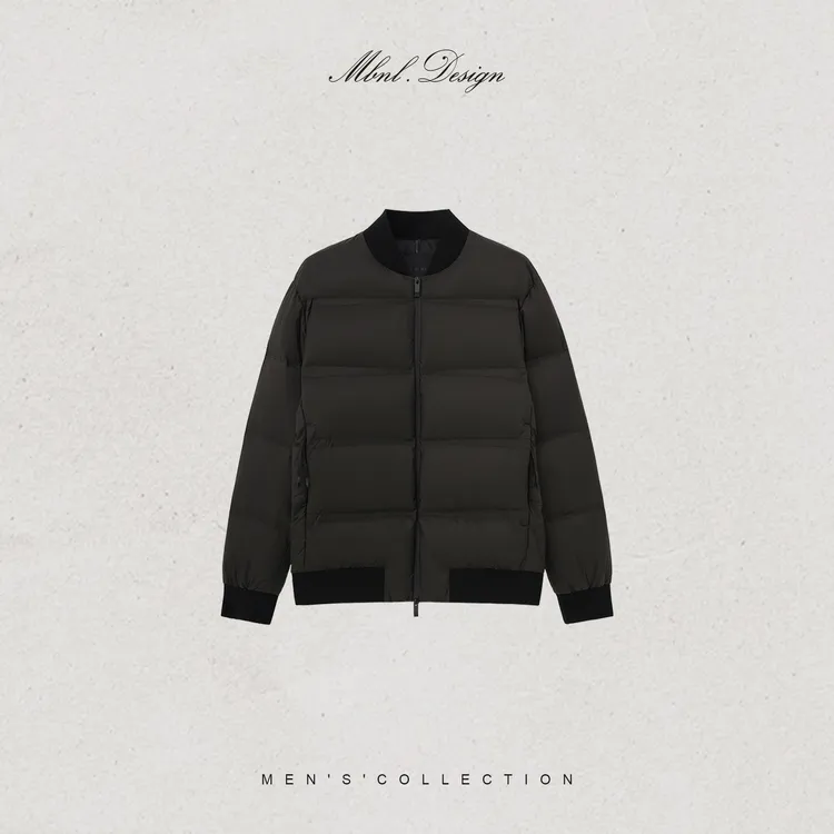 MBNL-F「Change」秦磊男装冬季肌理感棒球领白鹅绒服LL-WYR7001