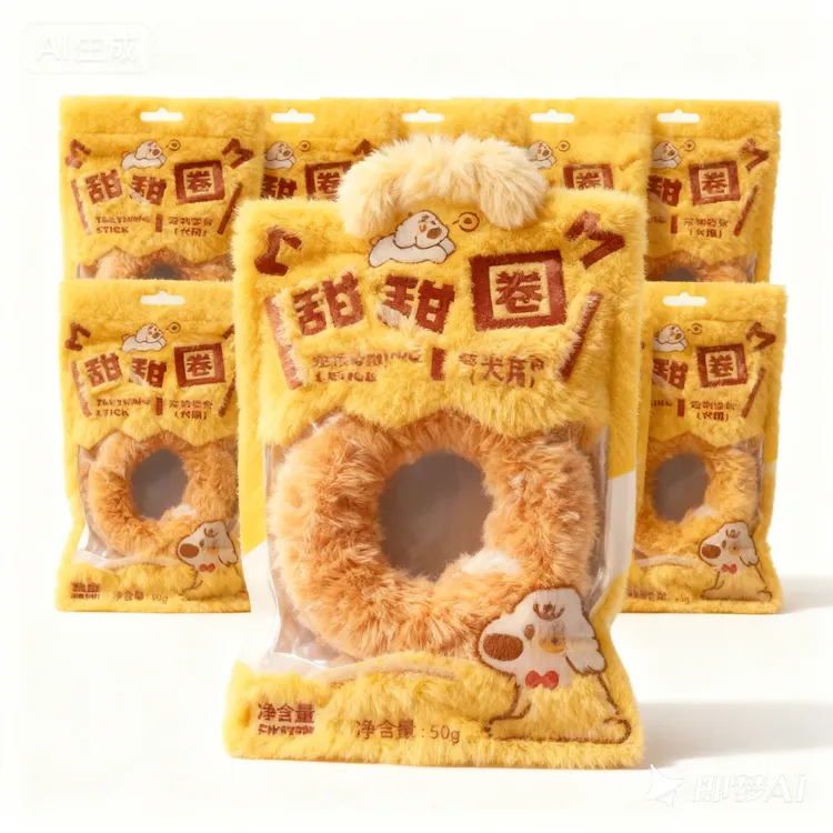  健帝鸡肉牛皮甜甜圈狗狗零食磨牙大小型犬耐咬洁齿训练奖励DR1