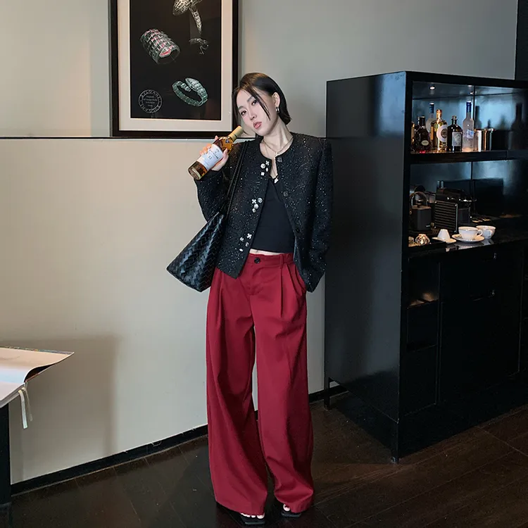 十三粥私服 巴黎午后 高级重工千金风保暖外套女秋气质百搭直角肩