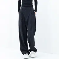 KEN STUDIO夏季薄款阔腿西装裤女垂感通勤裤休闲裤直筒裤西裤裤子