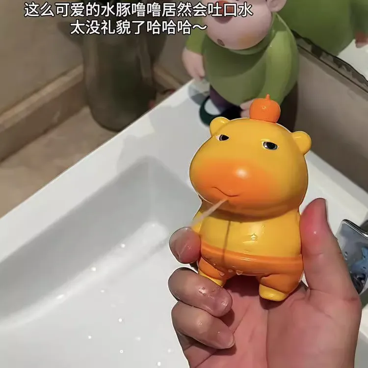 水豚噜噜滋水抢水枪夏日玩具卡通戏水儿童宝浴室洗澡户外喷水玩具