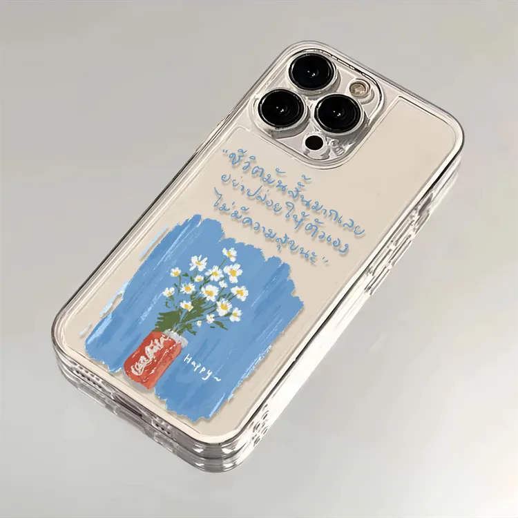 泰语简单幸福苹果适用苹果iphone16promax小米15华为手机壳太空MT
