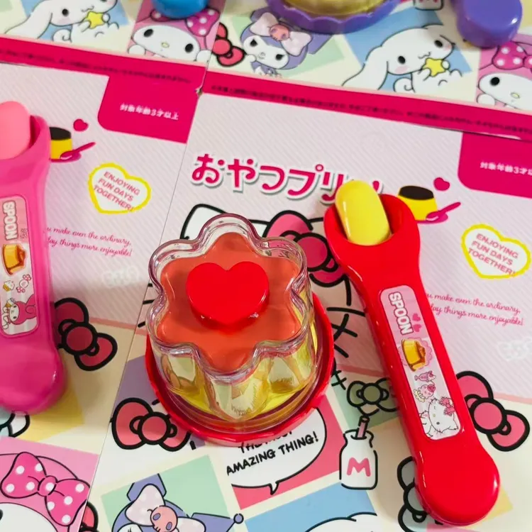 2025新款hellokitty布丁蛋糕喂养过家家套装礼物玩具喂食小朋友火