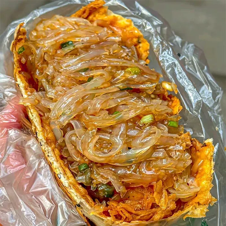 四川南充特产圆锅盔方锅魁夹灌川北凉粉小吃酥脆麦香锅盔膜半成品