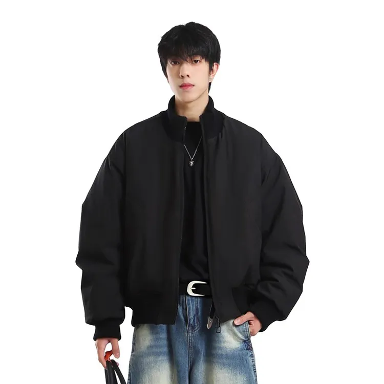 美式高街cleanfit短款飞行夹克棉服男女冬季潮牌加厚保暖棉衣外套