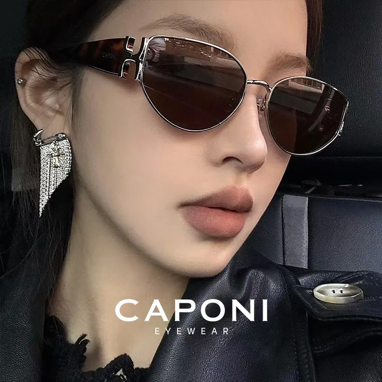 【薯薯镜】圆框猫眼墨镜女2025新款高级感俏皮防紫外线太阳镜34020