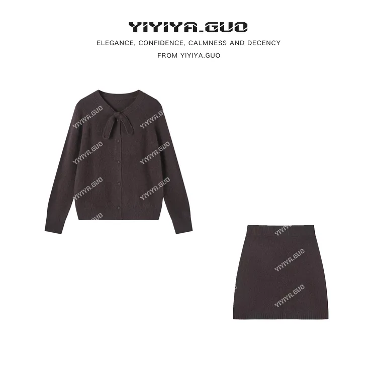 yiyiya.Guo艺艺吖【红人馆】新款纯色针织上衣裙010187SS52