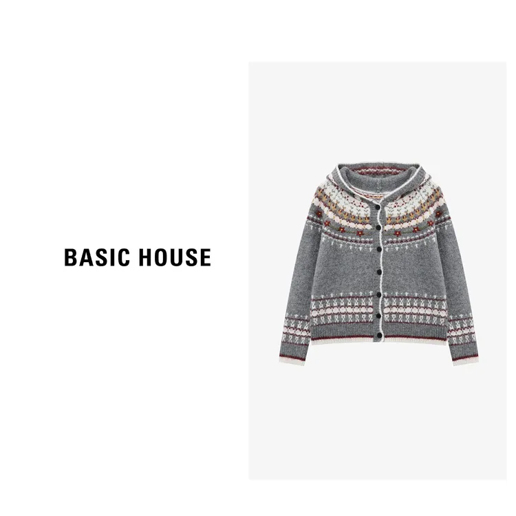 Basic House/百家好秋冬复古别致文艺感厚实柔软毛衣B0625B5OWH2