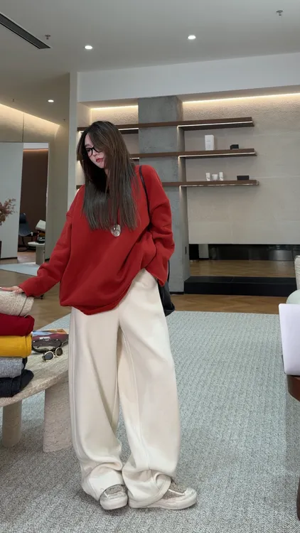 AMAZING IN | 棉质 | 380g百搭落肩袖上衣 A251208-AI5CDTL97337