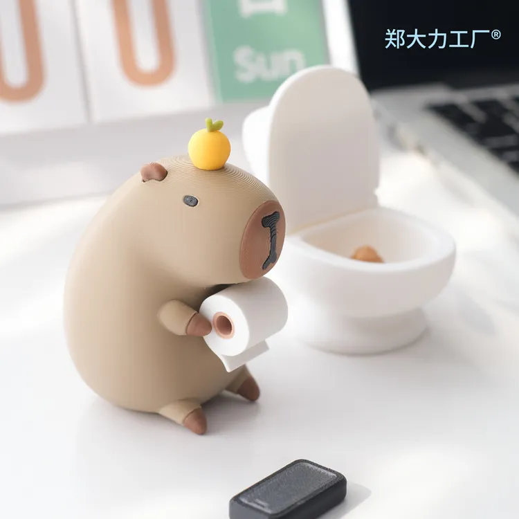 卡皮巴拉马桶豚摆件磁吸摆件创意网红带薪摸鱼打工人可爱摆件