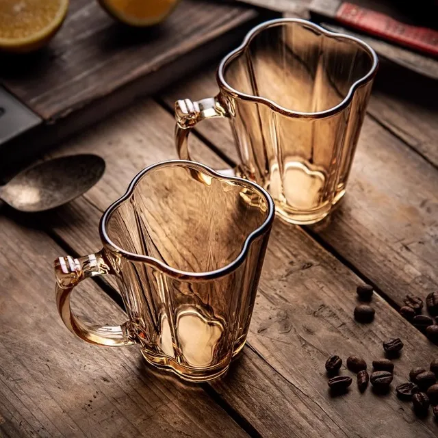 推荐高级感轻奢玻璃水杯家用喝水招待客人泡茶杯套装客厅饮料玻璃