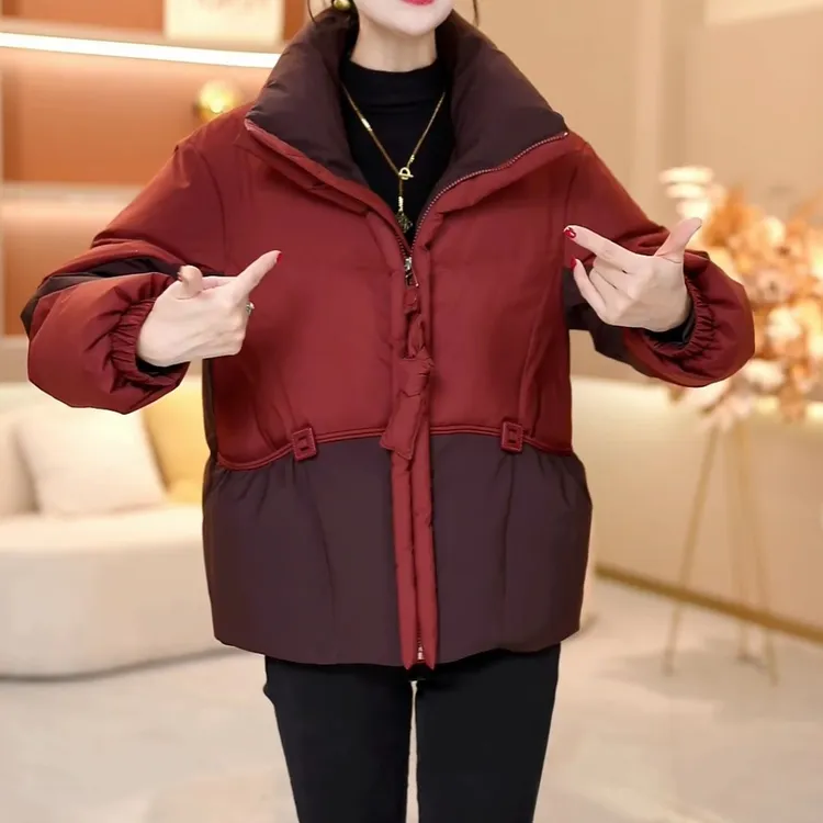 时尚短款棉服女2025年春季新款宽松显瘦百搭减龄保暖棉衣外套
