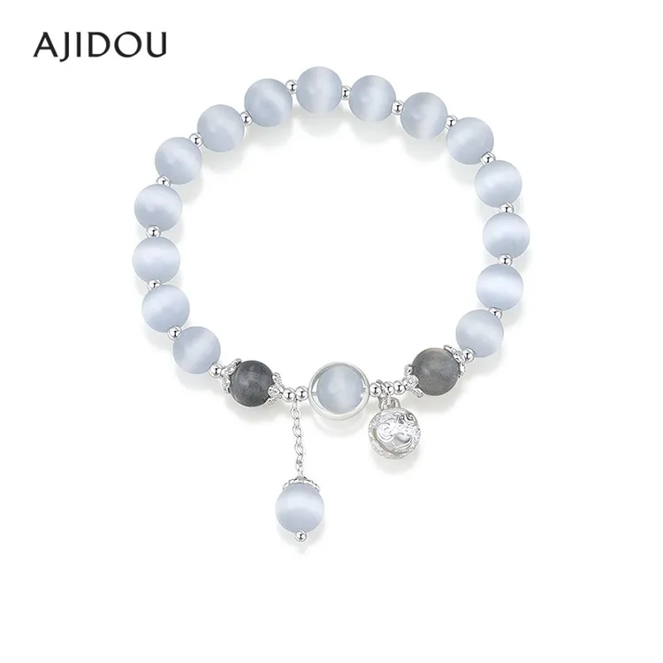AJIDOU阿吉豆手饰月光石女神时尚串珠手链