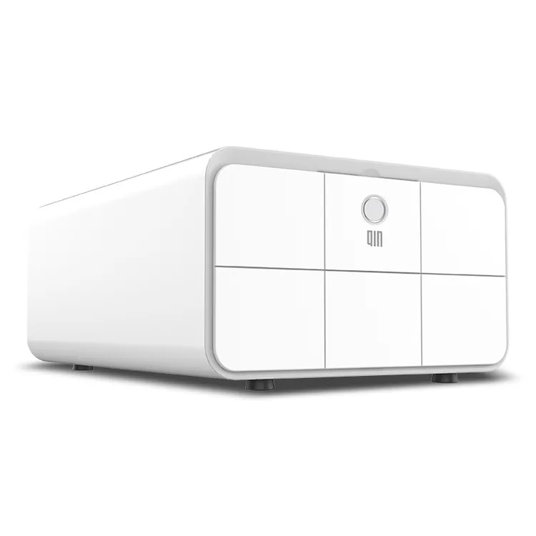 多亲小型保管箱指纹密码保险箱家用办公学校保险柜