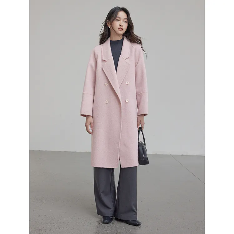 素典【浪漫笔记】100%绵羊毛冬季秋冬双面呢手工重工毛呢外套2839