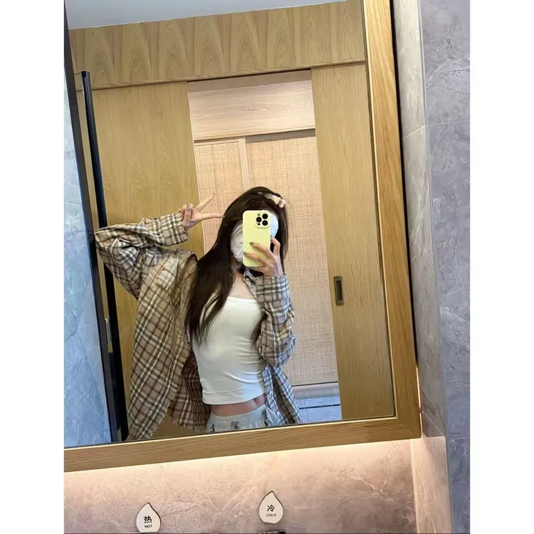 徐秋阳  一颗栗子  春夏新款百搭时尚休闲显瘦显白衬衫12829