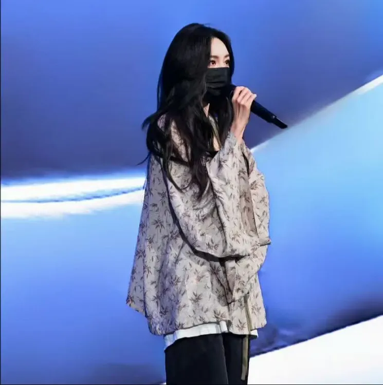 [杨幂电影节同款]新中式竹节词褶衣开衫上衣女国风宽松外套女