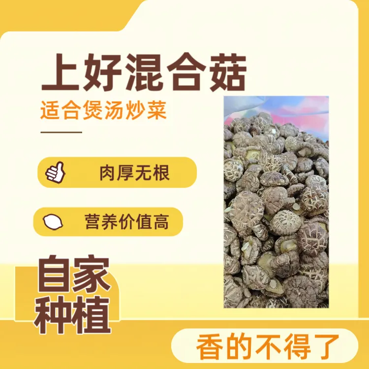 香菇干货500g肉厚无根上好混合菇自家种植