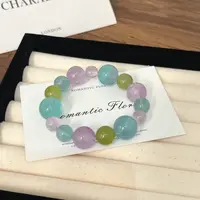 X1251[ 意义]紫水晶岫玉绿萤石手链高端轻奢手串多样性发一
