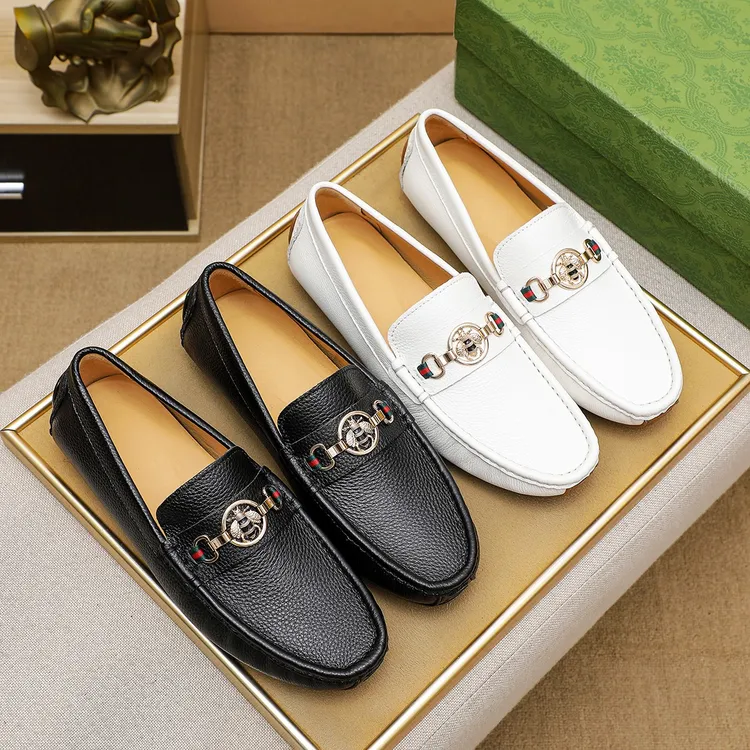 新款高端真皮乐福鞋豆豆鞋皮鞋男士软底舒适百搭休闲鞋时尚潮流男