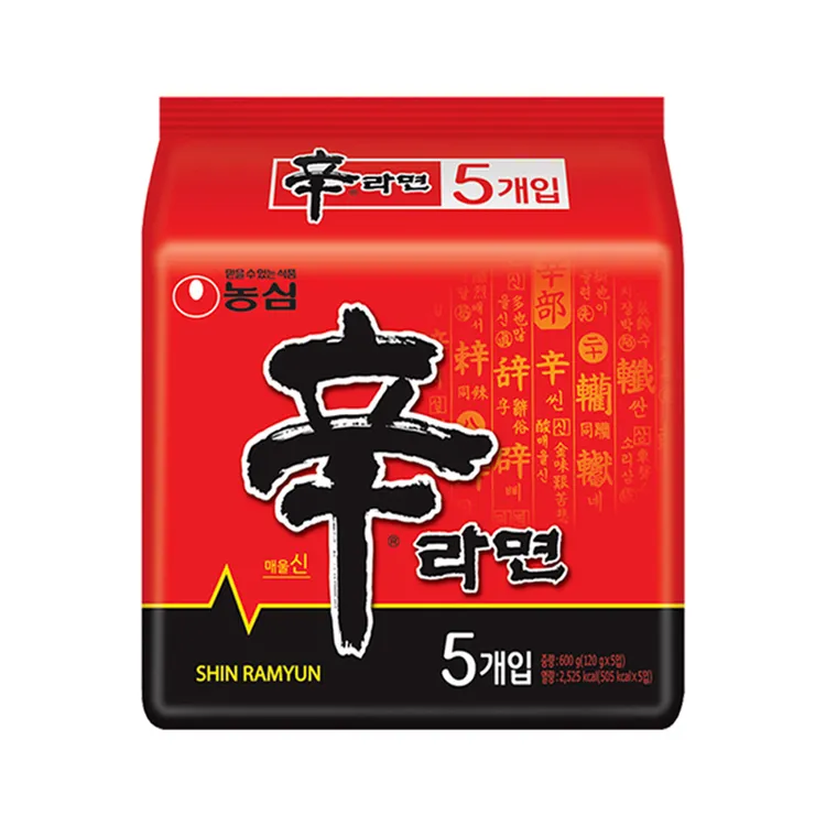 韩国进口农心辛拉面泡面煮面正宗韩式方便面正品辛拉面5连包
