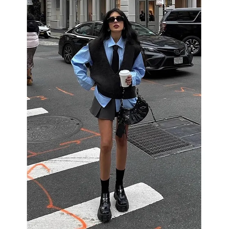 韩剧穿搭三件套春秋季新款港味复古高级感炸街学院风jk制服套装女