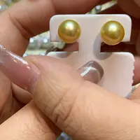 海水珍珠耳饰18K金镶嵌