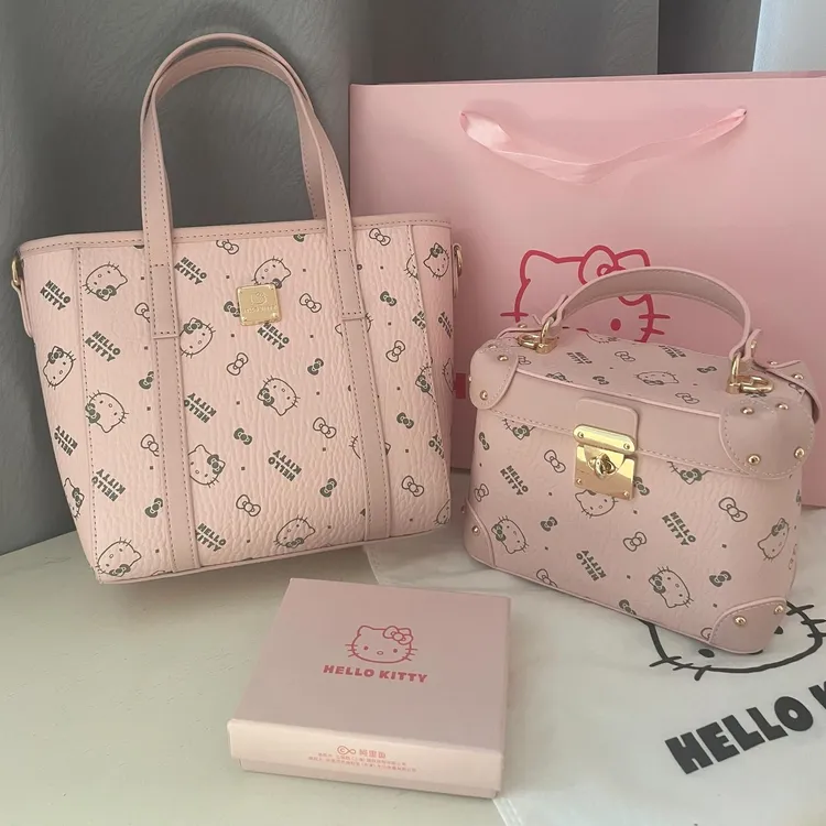 HelloKitty凯蒂猫盒子包时尚小众女士斜挎包高级感印花单肩手提包