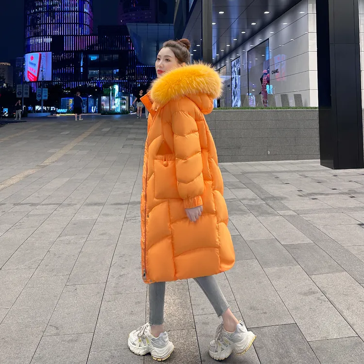 超厚羽绒服女中长款韩版2025冬装新款流行加厚保暖东北极寒外套潮