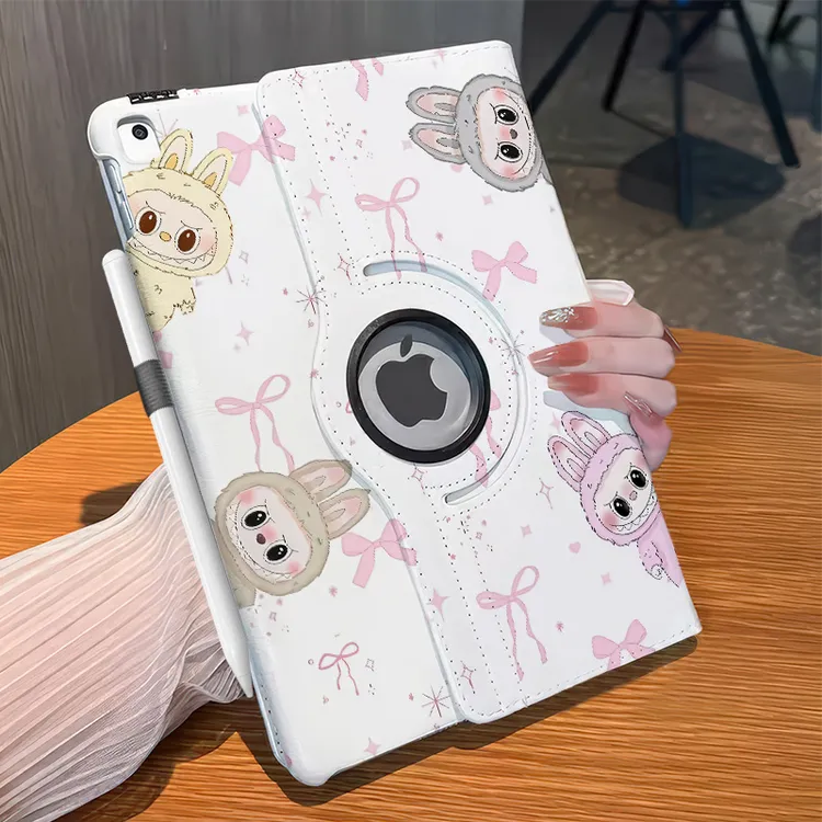 探头拉布布适用iPad11平板保护套air7卡通mini6旋转10/9代硬壳pro