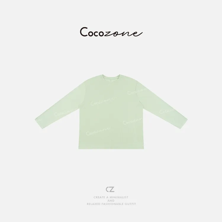 COCO ZONE 刘一一 【100棉】显瘦亲肤圆领长袖T恤 CD2A0803