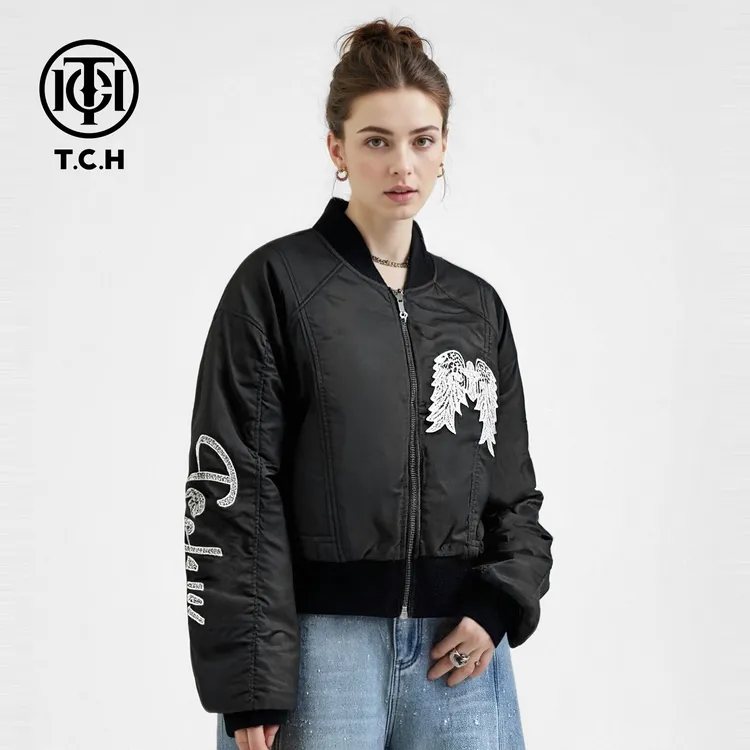 TCH轻奢烫钻工艺2026早春新潮流百搭外套T78A166006私服tch