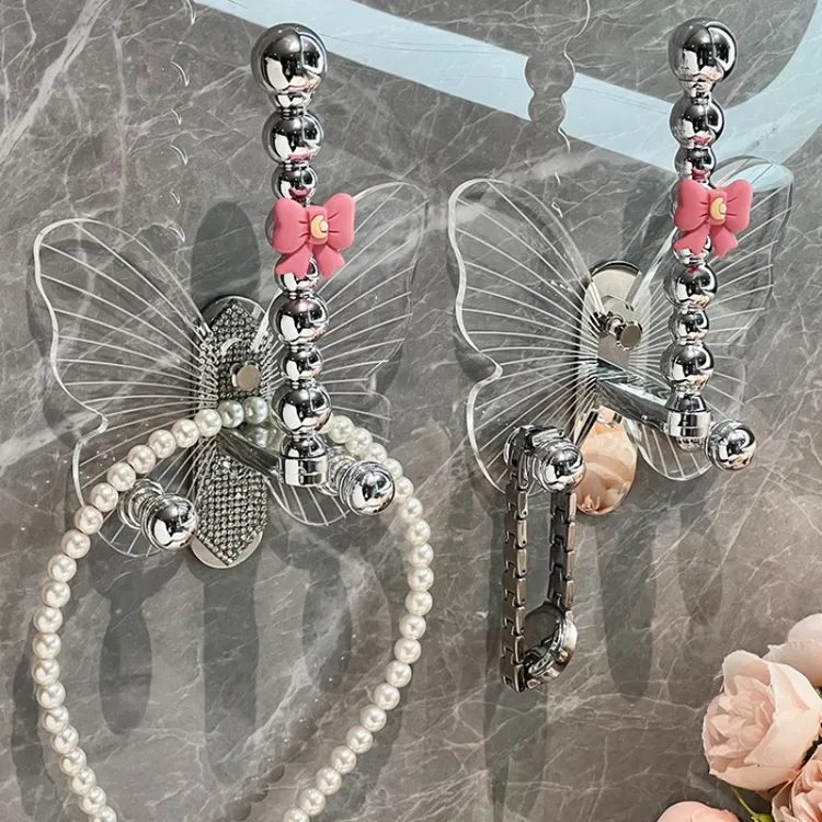 发圈卫生间发饰免打孔粘胶轻奢强力发卡挂钩发箍挂钩壁挂神器墙上