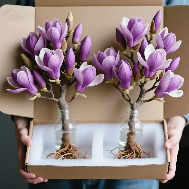 【带花苞】水培植物玉兰花鲜切枝干枝水养鲜花卉室内好养耐寒盆栽