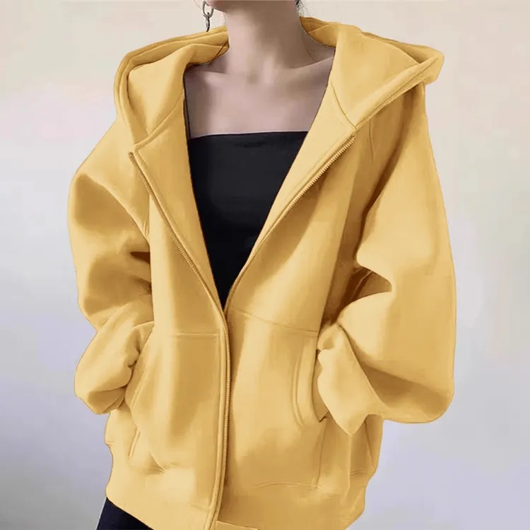 秋季纯棉洋气高级感气质上衣时尚减龄大码洋气外套开衫拉链卫衣女