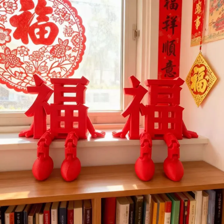 新年必备创意3D立体福字摆件家用桌面装饰增添春节元旦喜庆氛围