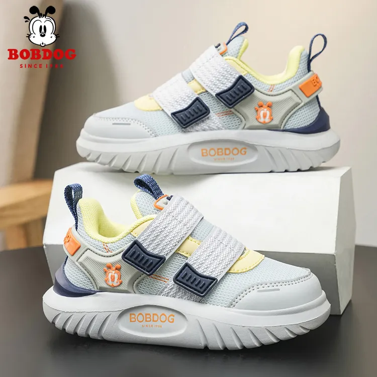 巴布豆童鞋男童板鞋秋季新款透气网面休闲鞋中大童男孩潮款运动鞋