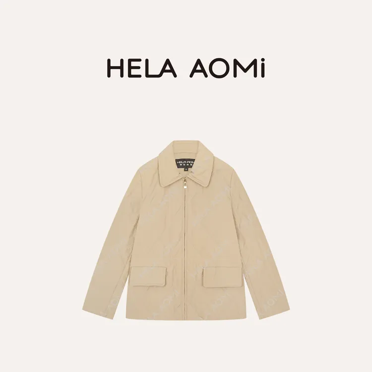 HELA AOMI “菱格调”简约微宽松直身内部抽绳棉服外套CY5DB10600