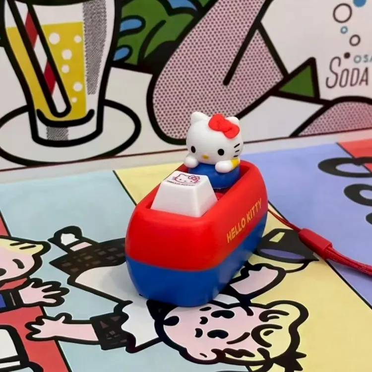 hellokitty按键钥匙扣发音解压玩具键盘键帽可爱卡通创意收藏礼物