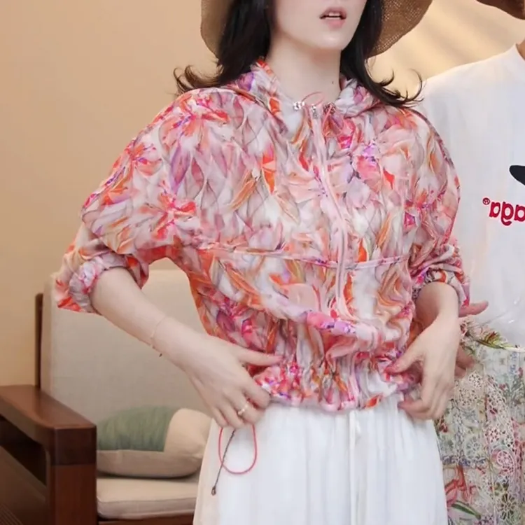 2025新款欧若风多巴胺抽绳百搭时尚薄款拉链外套上衣LK2503648